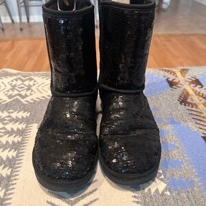 Ugg Sequin Cozy Mid-Calf Boot - Black